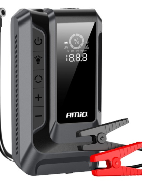 BOOSTER ARRANQUE PORTATIL COM COMPRESSOR 4EM1 12V 12Ah 1600A (AMIO)