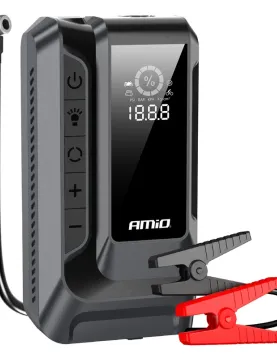 BOOSTER ARRANQUE PORTATIL COM COMPRESSOR 4EM1 12V 12Ah 1600A (AMIO)