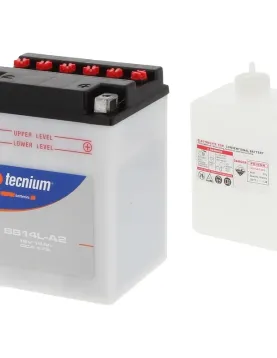 BATERIA DE MOTA = YB14L-A2 12V 14AH 175CCA C/ SIGOU (TECNIUM)
