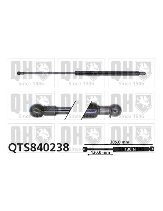 AMORTECEDOR TAMPA MALA = AG40051 (305L 130N)