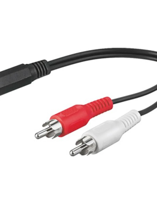 CABO JACK 3.5 FEMEA / 2 RCA MACHO