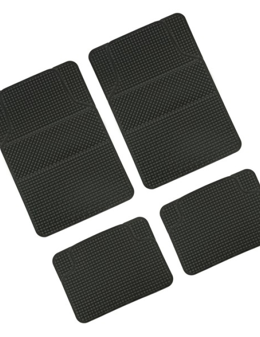TAPETES UNIVERSAIS EM PVC PRETOS 