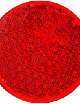 REFLETOR REDONDO  VERMELHO 60mm AUTOCOLANTE