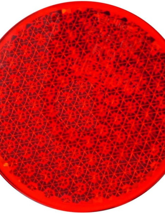 REFLETOR REDONDO  VERMELHO 60mm AUTOCOLANTE