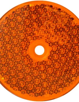 REFLECTOR LARANJA REDONDO 60MM - COM FURO R9 AUTOCOLANTE