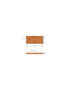 REFLECTOR LARANJA 40X90mm (UNIDADE)