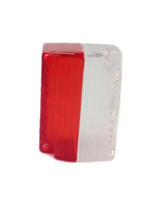 VIDRO P/ FAROLIM PENDURAL VERMELHO/ BRANCO