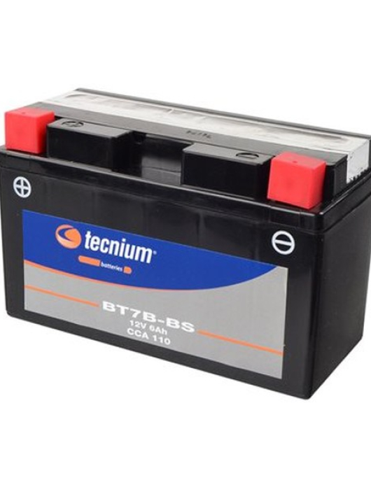 BATERIA DE MOTA = YT7B-BS 12V 6.5AH 85CCA (TECNIUM)