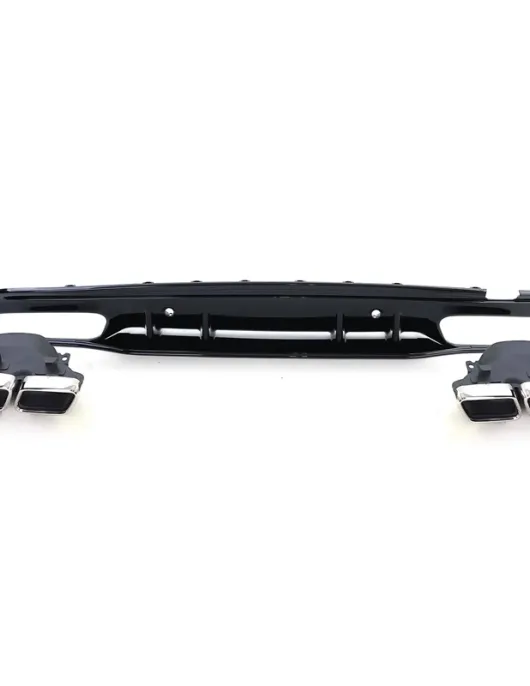 DIFUSOR TRASEIRO MERCEDES W205 COM FUROS  E PONTEIRAS DE ESCAPE