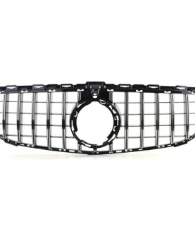 GRELHA FRENTE PRETA / CROMADA COM FURO DE CAMARA MERCEDES W205 (14-21)