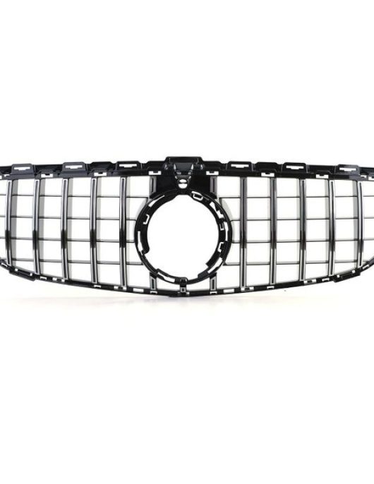 GRELHA FRENTE PRETA / CROMADA COM FURO DE CAMARA MERCEDES W205 (14-21)