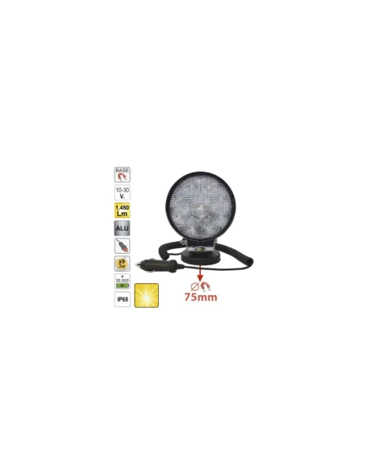 FAROL AUXILIAR MAGNETICO 10/40V 1450lm (JBM)