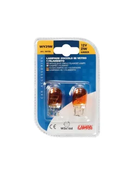 LAMPADAS 12V 21W T20 LARANJA WY21W (PAR) (LAMPA)