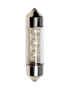 LAMPADAS TUBULARES 3LED`S AZUL (10X36mm)