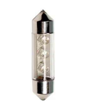 LAMPADAS TUBULARES 3LED`S AZUL (10X36mm)