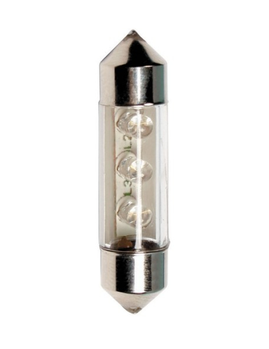 LAMPADAS TUBULARES 3LED`S AZUL (10X36mm)