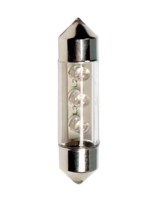 LAMPADAS TUBULARES 3LED`S AZUL (10X36mm)