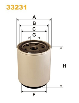 FILTRO DE GASOLEO = FP5836 (1"-14) (EVOPARTS)