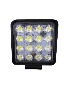 FAROL DE LED QUADRADO 12/24V 48W 3500LM (UNIDADE)