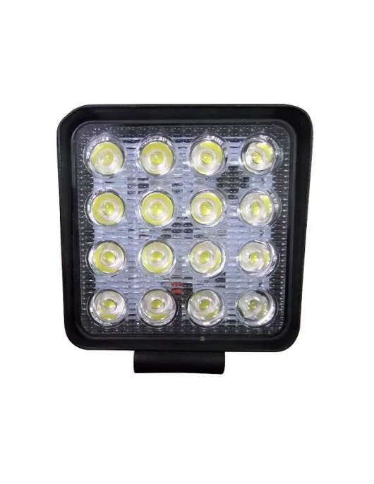 FAROL DE LED QUADRADO 12/24V 48W 3500LM (UNIDADE)