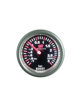 MANOMETRO PRESSÃO DE TURBO 3 BARS FUNDO PRETO (BTR)