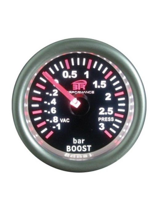 MANOMETRO PRESSÃO DE TURBO 3 BARS FUNDO PRETO (BTR)