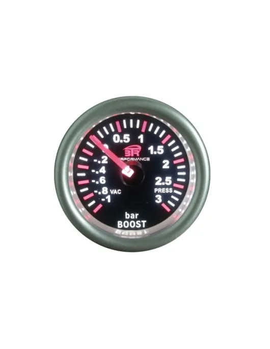 MANOMETRO PRESSÃO DE TURBO 3 BARS FUNDO PRETO (BTR)