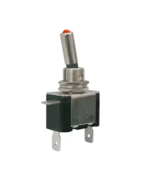 INTERRUPTOR DE ALAVANCA LUMINOSO (ON-OFF) 12VDC/25A - LED VERMELHO
