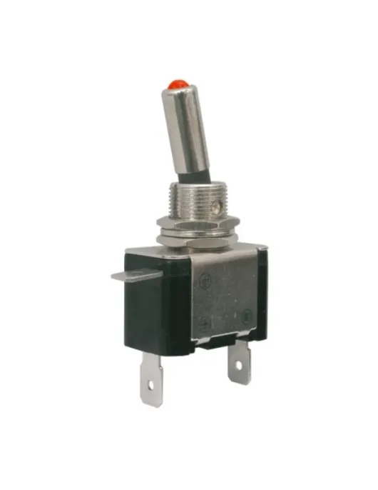 INTERRUPTOR DE ALAVANCA LUMINOSO (ON-OFF) 12VDC/25A - LED VERMELHO