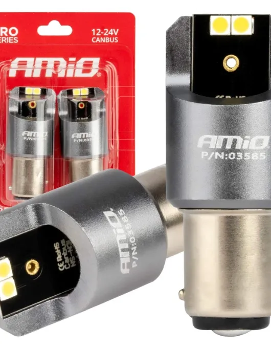 LAMPADAS LED CANBUS PRO BAY15D P21/5W BRANCOS 12/24V (AMIO)
