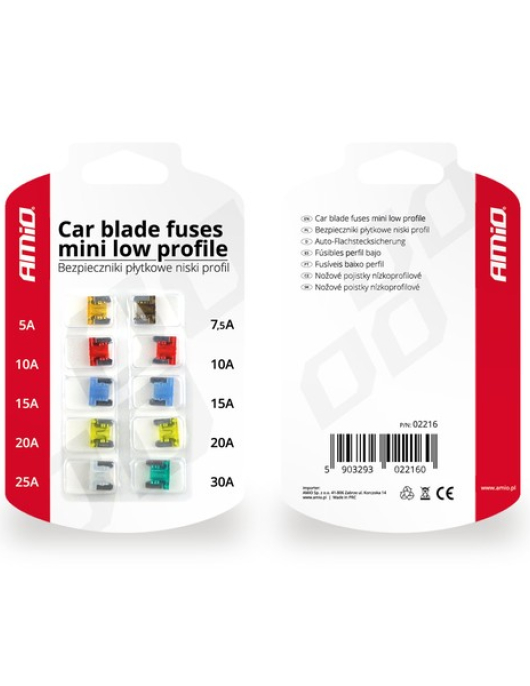FUSIVEIS FICHA MINI LOW PROFILE (10 PCS) (AMIO)