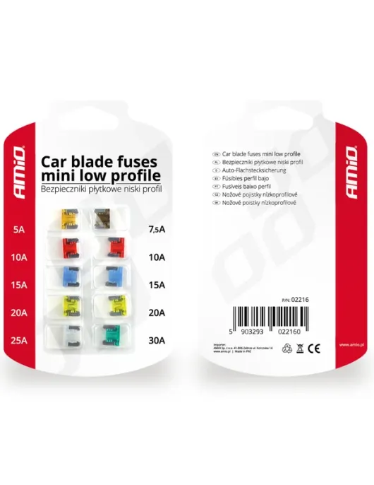 FUSIVEIS FICHA MINI LOW PROFILE (10 PCS) (AMIO)