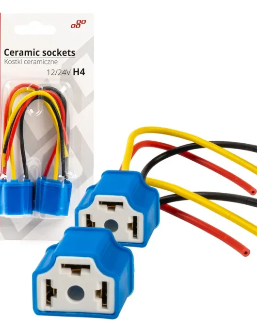CASQUILHOS DE LAMPADA H4 CERAMICA (BLISTER 2 PCS) (AMIO)