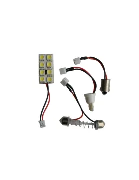 PLACA DE 8 LEDS BRANCOS 30X15MM 12V (UNIDADE) (BTR)