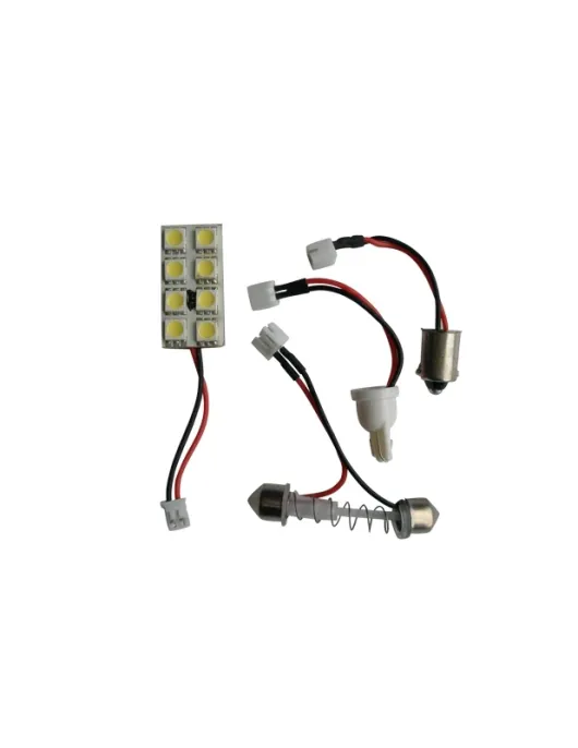 PLACA DE 8 LEDS BRANCOS 30X15MM 12V (UNIDADE) (BTR)