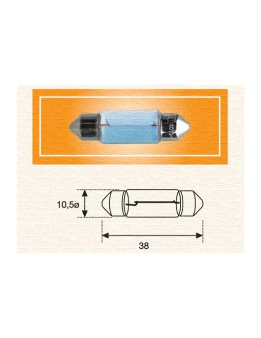 LAMPADA TUBOLAR 24V 5W 38mm (MAGNETI MARELLI)