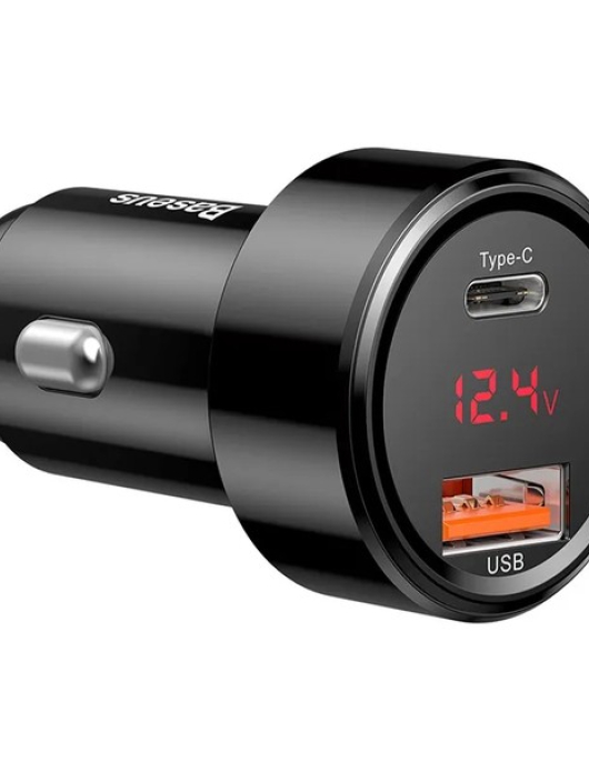 CARREGADOR DE ISQUEIRO USB 5V 45W C/ VOLTIMETRO 12V