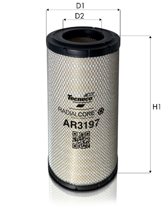 FILTRO DE AR KOMATSU = S7B29A P532966 46744 (MANN FILTER)