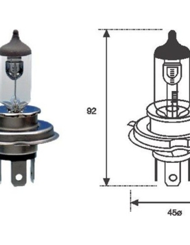 LAMPADA H4 BICOS 12V 55/60W MAGNETI MARELLI