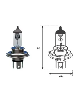 LAMPADA H4 BICOS 12V 55/60W MAGNETI MARELLI