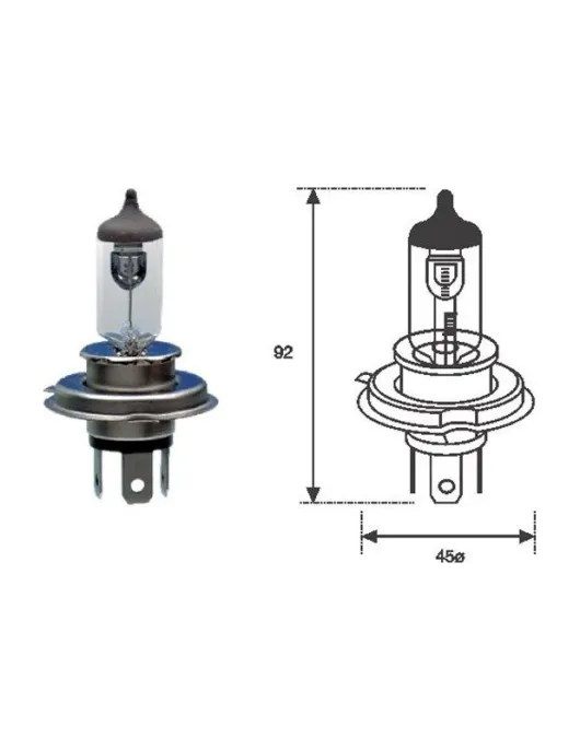 LAMPADA H4 BICOS 12V 55/60W MAGNETI MARELLI