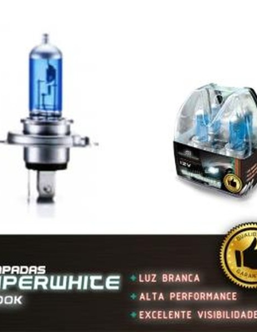 LAMPADAS H4 12V 60/55W 4500K LUZ BRANCA (MS)