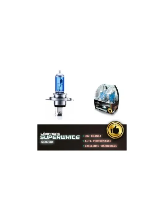 LAMPADAS H4 12V 60/55W 4500K LUZ BRANCA (MS)