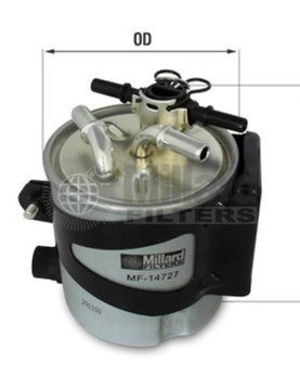 FILTRO DE GASOLEO = FP5877 ADBP230036 (MILLARD)