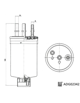 FILTRO DE GASOLEO = FP5614 ADG02342 (MIKFIL)