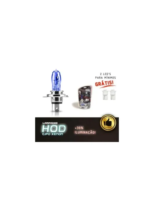 KIT LAMPADAS H4 + T10 LED 12V 55W +30% LUZ BRANCA