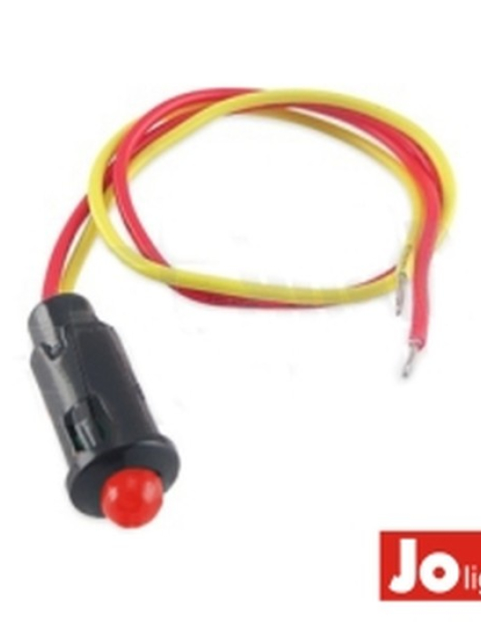 AVISADOR LED VERMELHO 12V C/ CABO (UNIDADE)