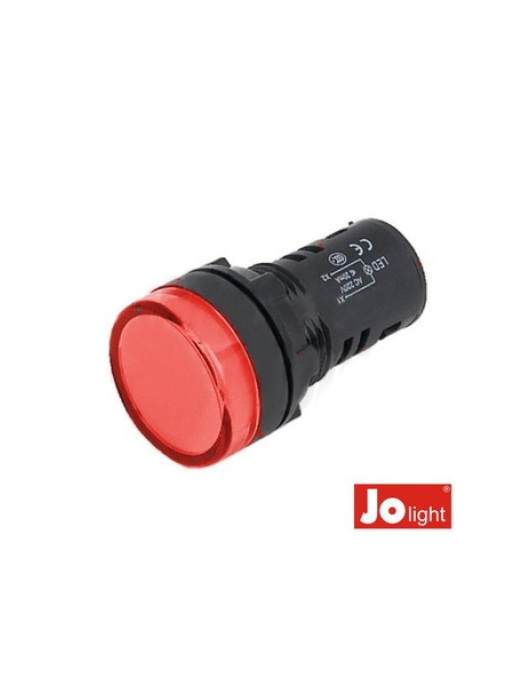 AVISADOR LED 24V REDONDO 29mm VERMELHO