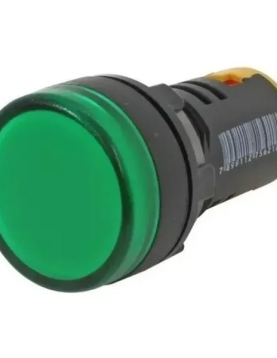 AVISADOR LED 12V REDONDO 19.5mm VERDE