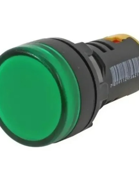 AVISADOR LED 12V REDONDO 19.5mm VERDE